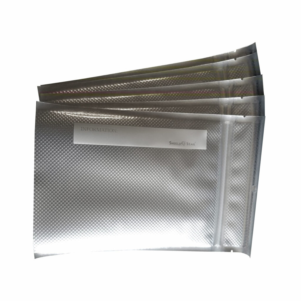 Shield N Seal 5"x8" Metallic-Clear Pre-Cut 4mil Vac Bag w/zipper
