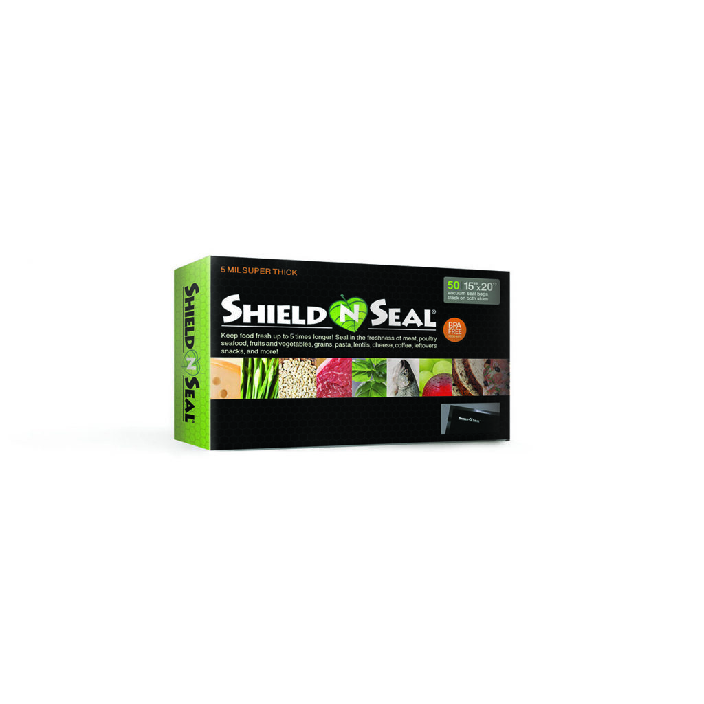 Shield N Seal 15"x20" Black-Black Pre-Cut 5mil Vac Bag