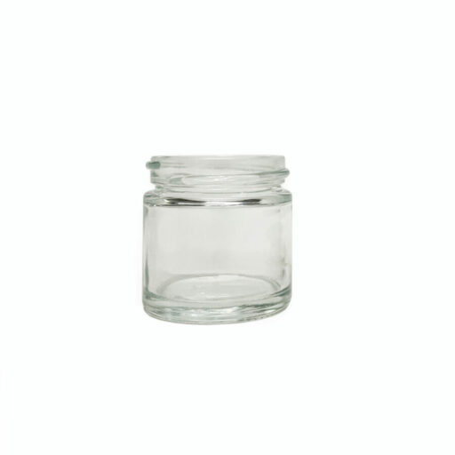43-400 CT clear glass straight-sided 1oz round jar