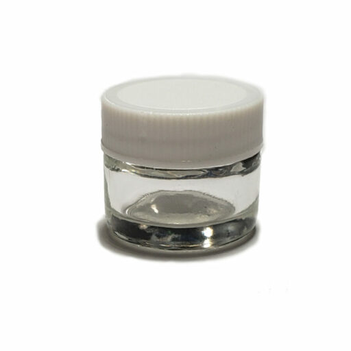 5ml Clear Glass Concentrate Container with White Screw Top