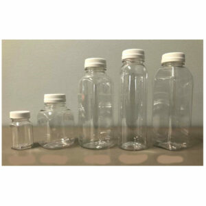 Plastic Containers PET Clear Juice Bottles