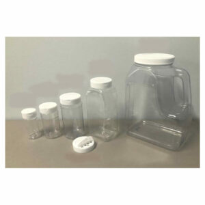 Plastic PET and PVC Spice Jars