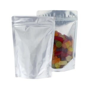 4x6x1.5 5mil Silver/Clear Standup Zipper Pouch Bag 100PK