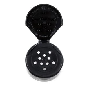 UNLINED 48-485 CT Black Dispensing Spice Jar Lid .200 Holes